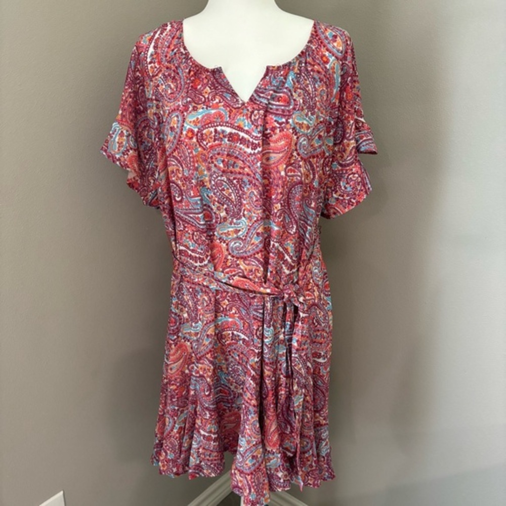 NWT UMGEE | PINK PAISLEY BOHO DRESS SIZE XL